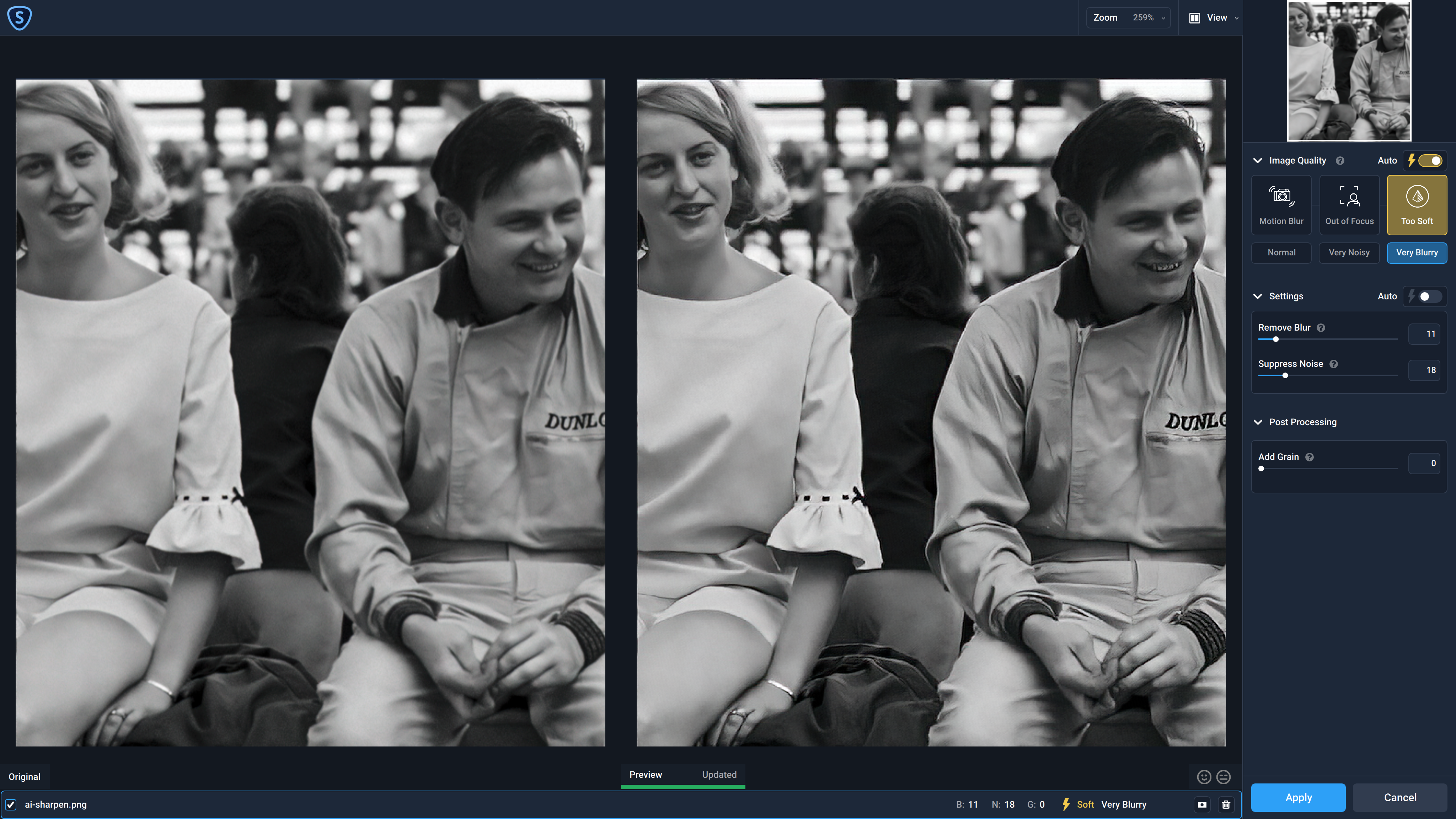 Machine learning software can sharpen images
